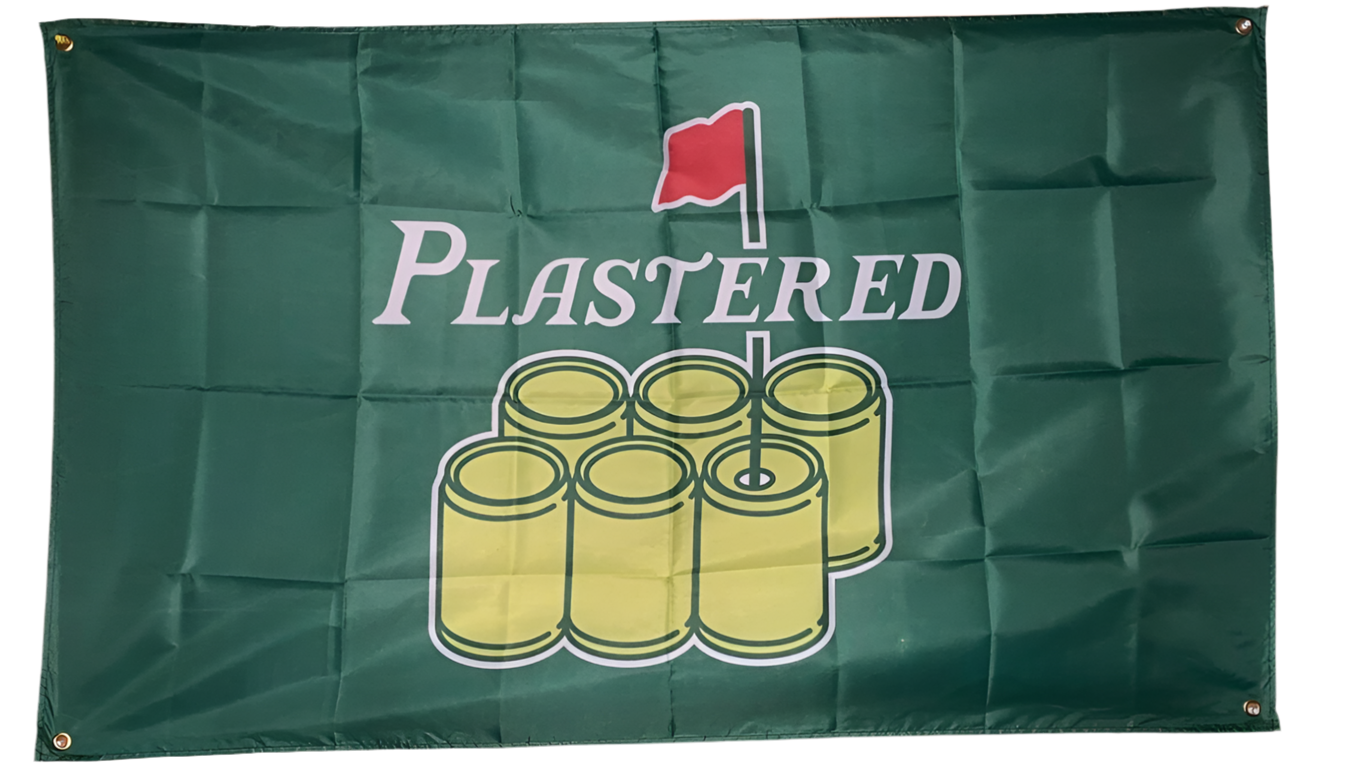 Plastered Beer Pong Flag