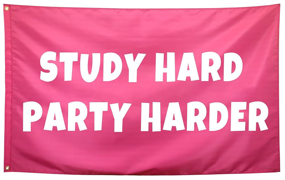 Study Hard Party Harder Flag