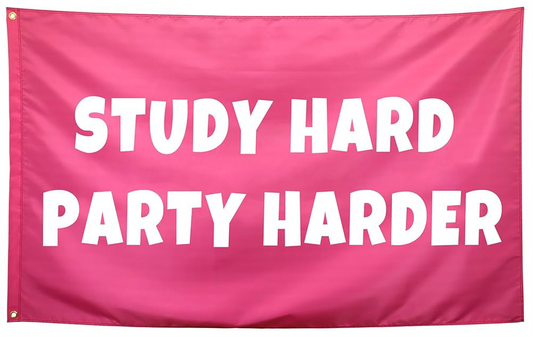 Study Hard Party Harder Flag
